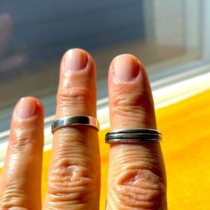 2 sterling silver toe rings